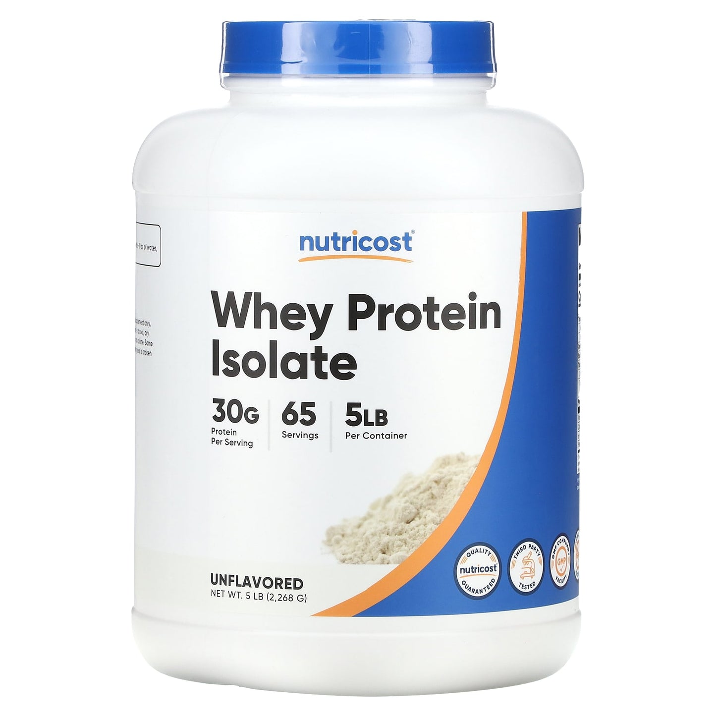 Nutricost-Whey Protein Isolate-Unflavored-5 lb (2,268 g)