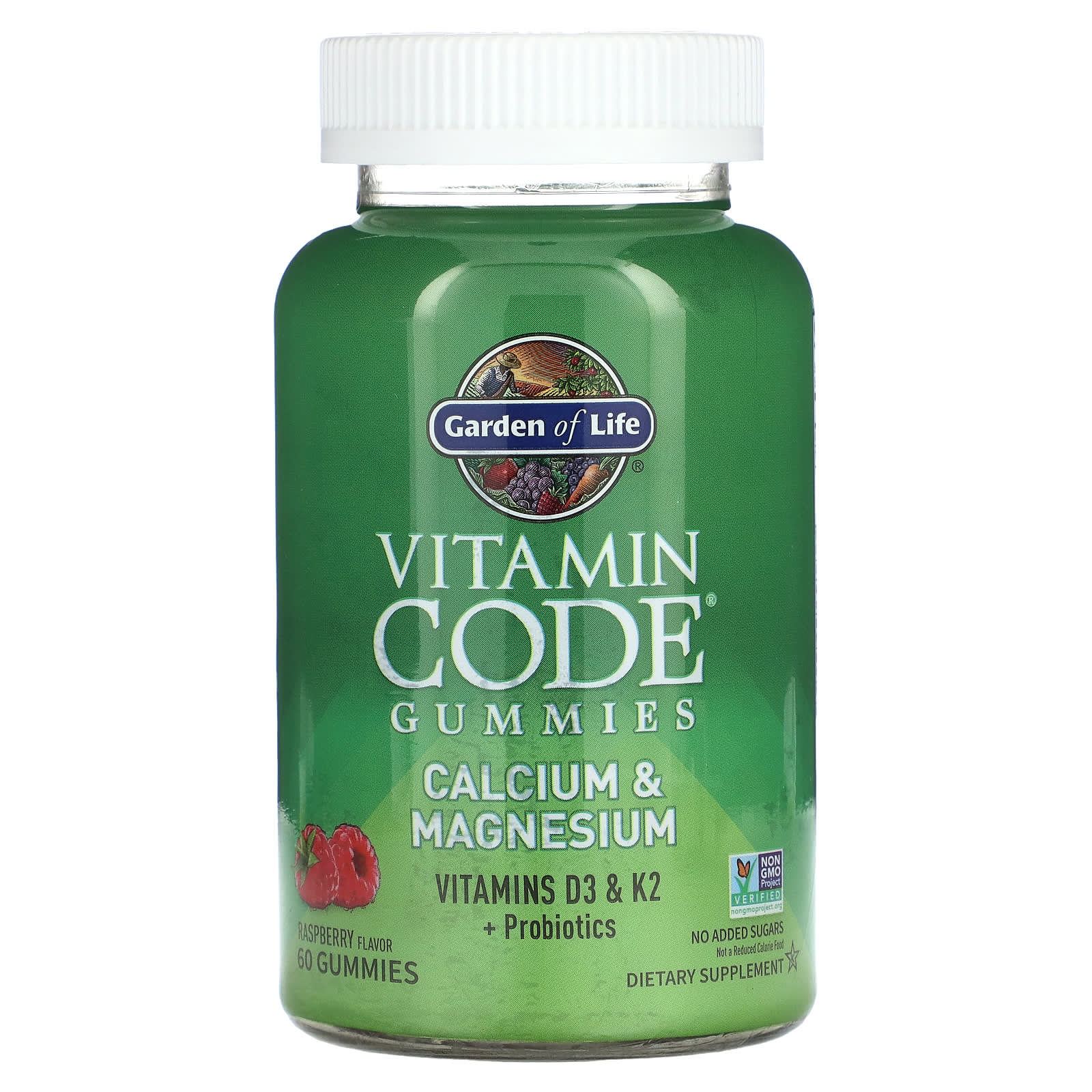 Garden of Life-Vitamin Code Gummies-Calcium & Magnesium-Raspberry-60 Gummies