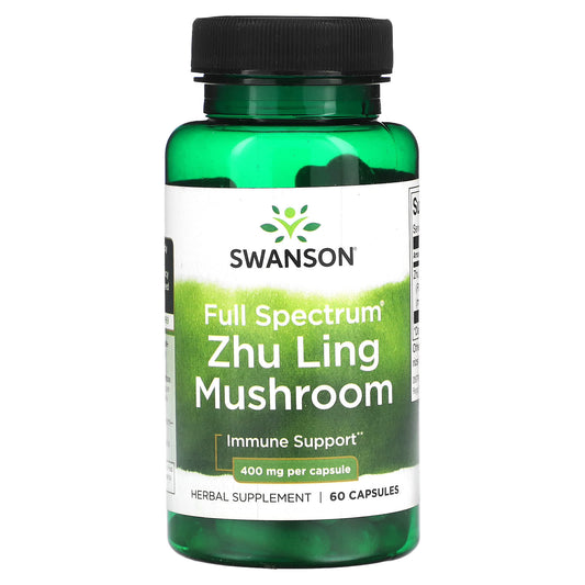 Swanson-Full Spectrum Zhu Ling Mushroom-400 mg-60 Capsules