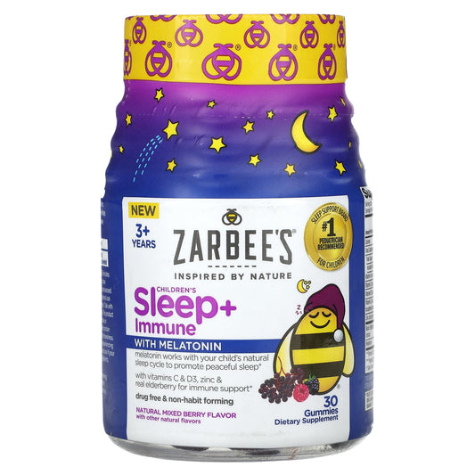 Zarbee's-Children's Sleep + Immune-3+ Years-Natural Mixed Berry-30 Gummies