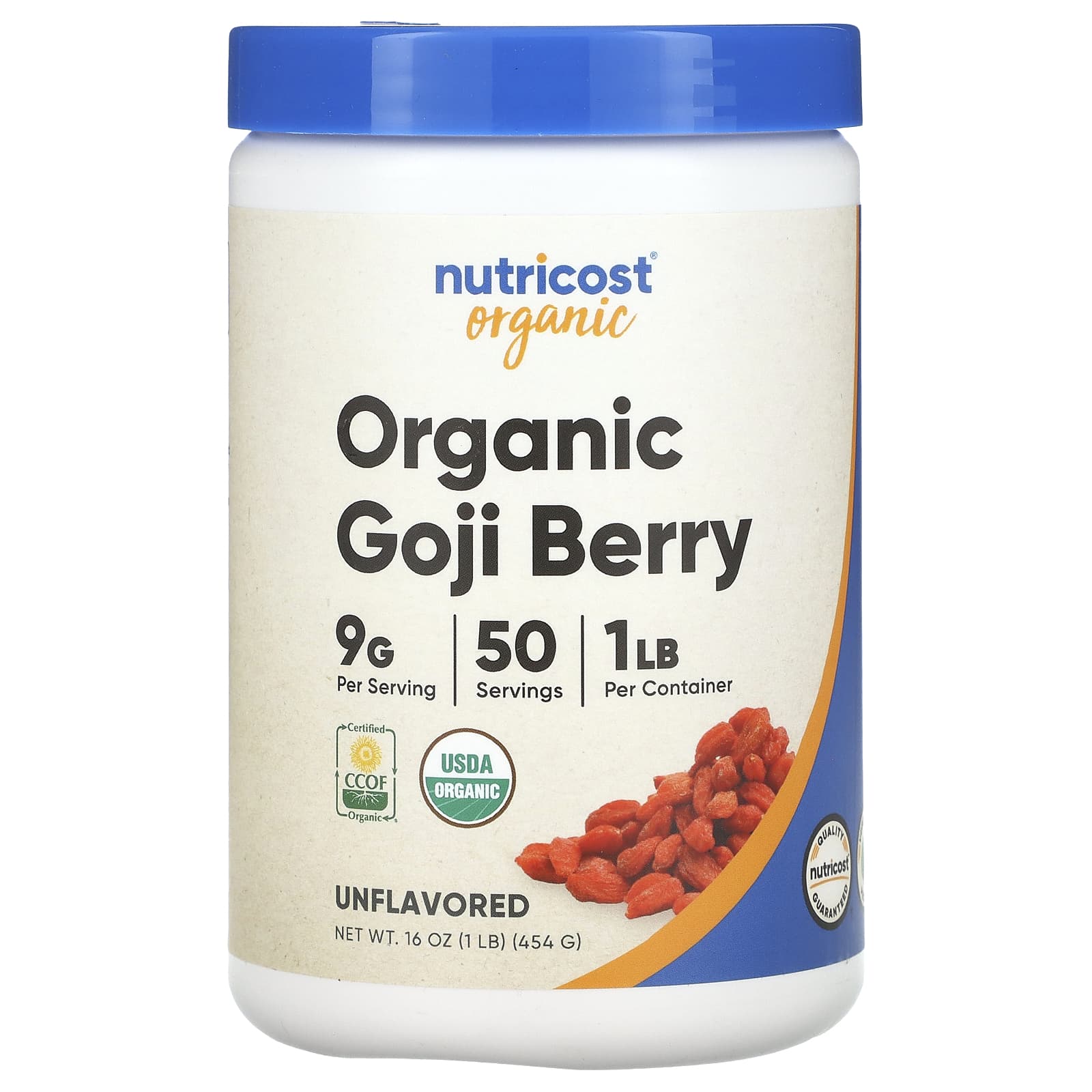 Nutricost-Organic Goji Berry-Unflavored-1 lb (454 g)