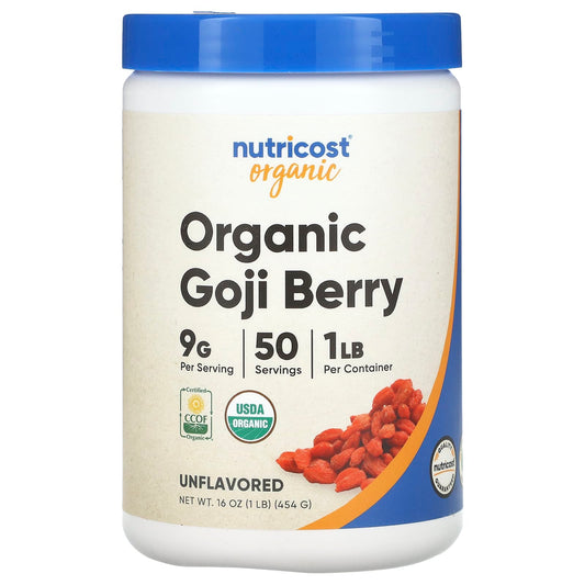 Nutricost-Organic Goji Berry-Unflavored-1 lb (454 g)