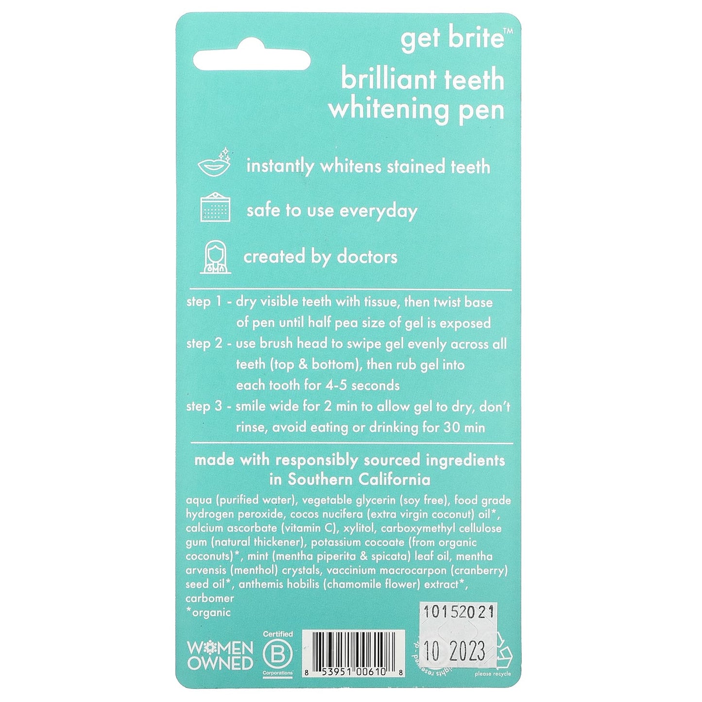 Dr. Brite, Gel Brite, Brilliant Teeth Whitening Pen, 0.07 fl oz (2 ml)