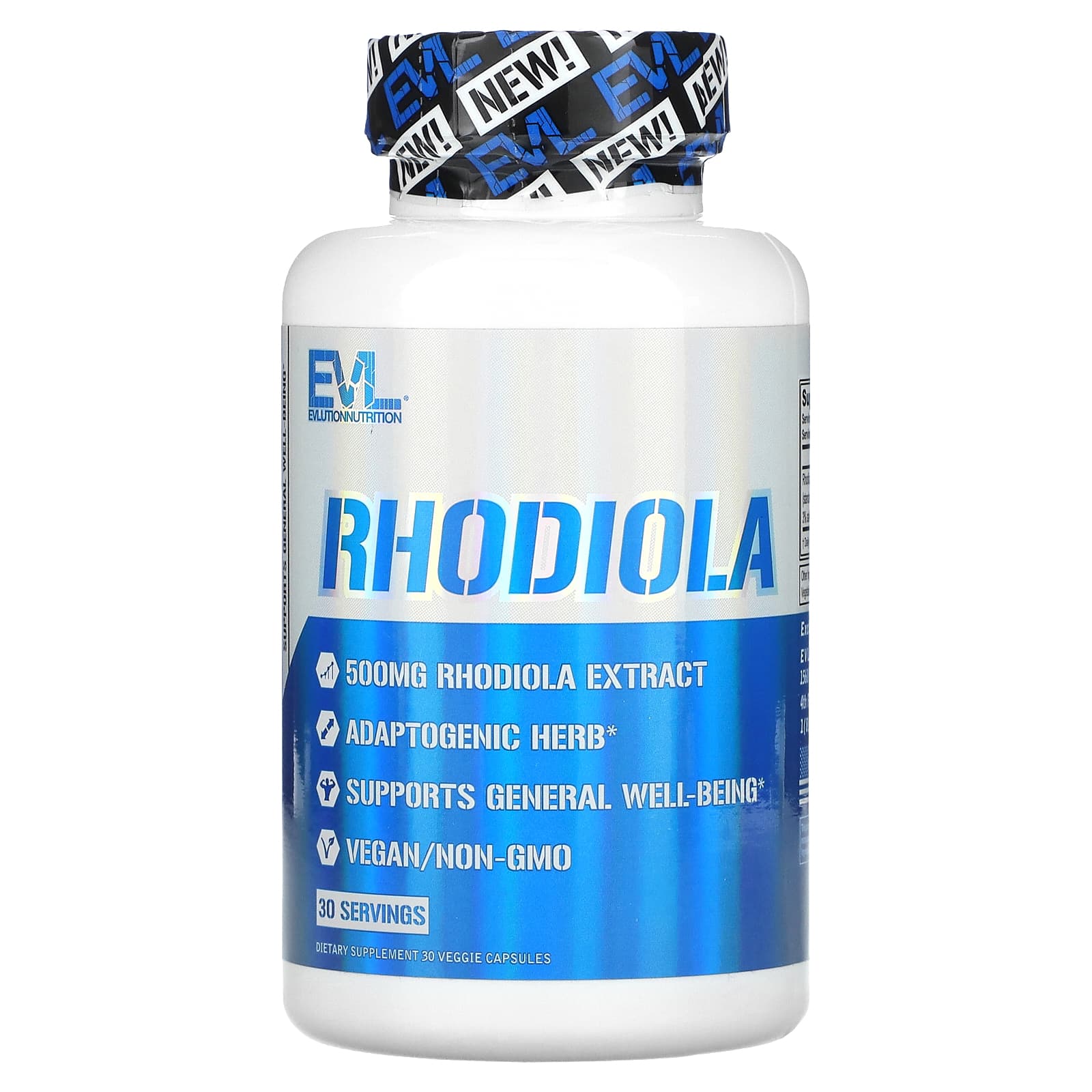 EVLution Nutrition-Rhodiola-500 mg-30 Veggie Capsules