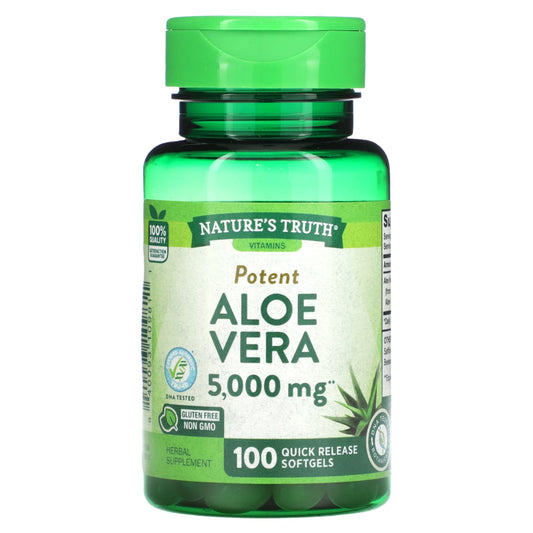 Nature's Truth-Potent-Aloe Vera -5,000 mg -100 Quick Release Softgels