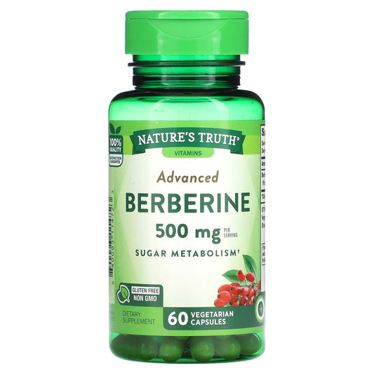 Nature's Truth-Advanced Berberine-500 mg-60 Vegetarian Capsules (250 mg per Capsule)