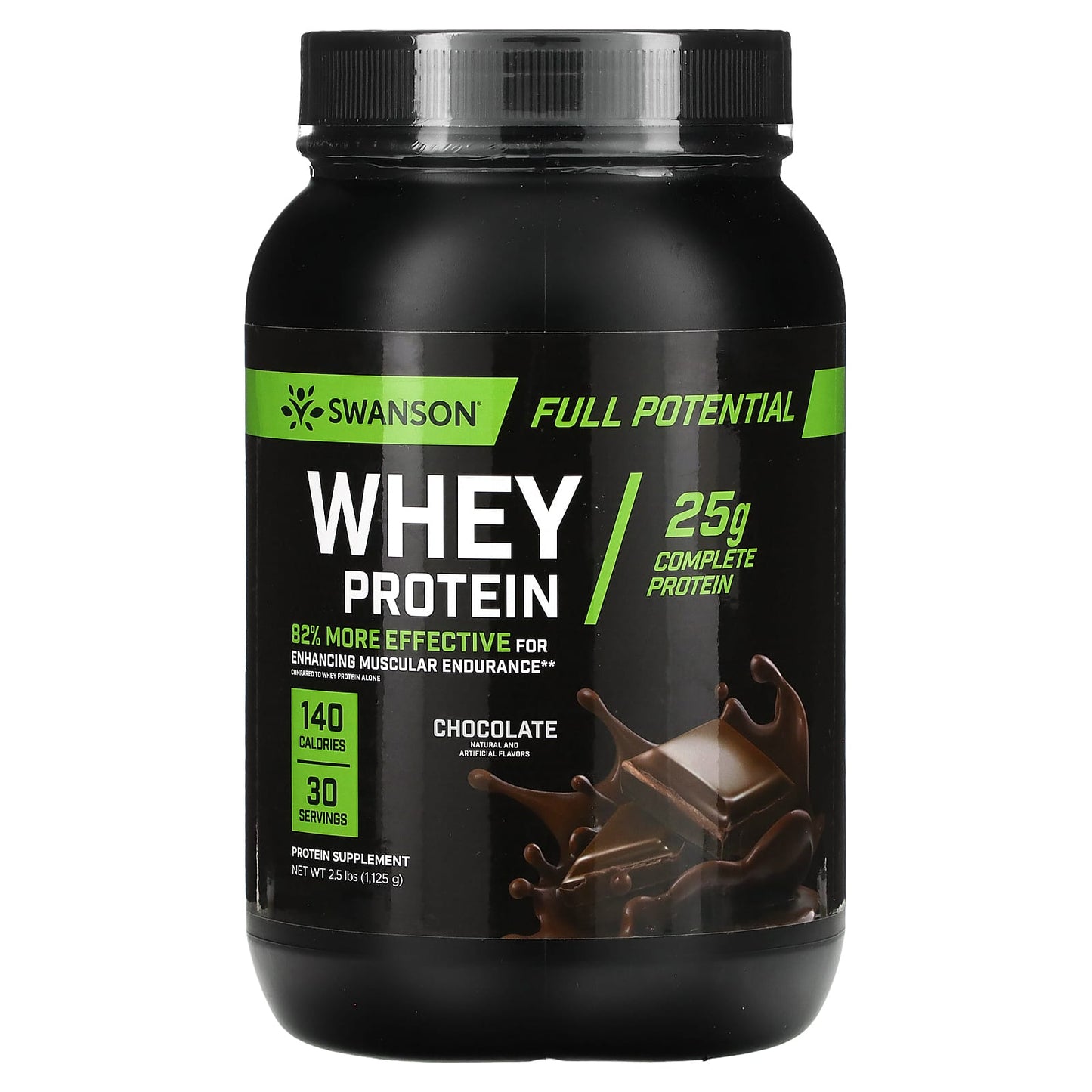 Swanson-Whey Protein-Chocolate-2.5 lbs (1,125 g)