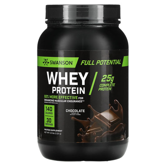 Swanson-Whey Protein-Chocolate-2.5 lbs (1,125 g)