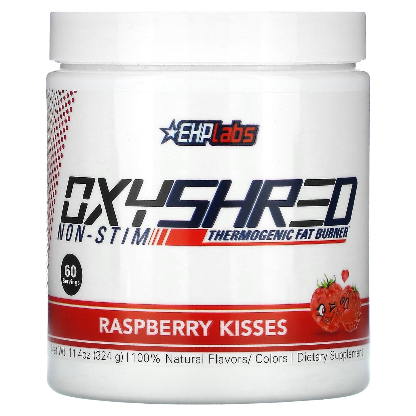 EHPlabs-OxyShred Non-Stim-Thermogenic Fat Burner-Raspberry Kisses-11.4 oz (324 g)