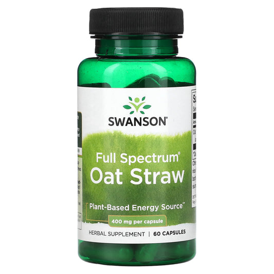 Swanson-Full Spectrum Oat Straw-400 mg-60 Capsules