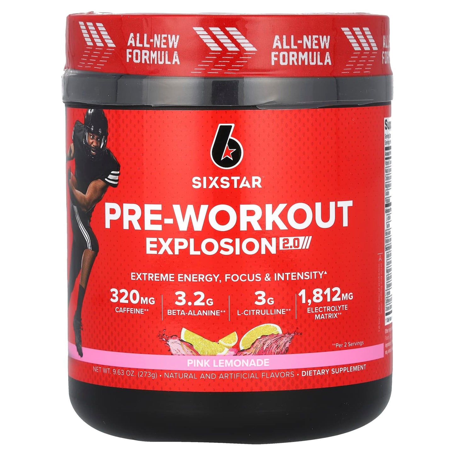 SIXSTAR-Pre-Workout Explosion 2.0-Pink Lemonade -9.63 oz (273 g)