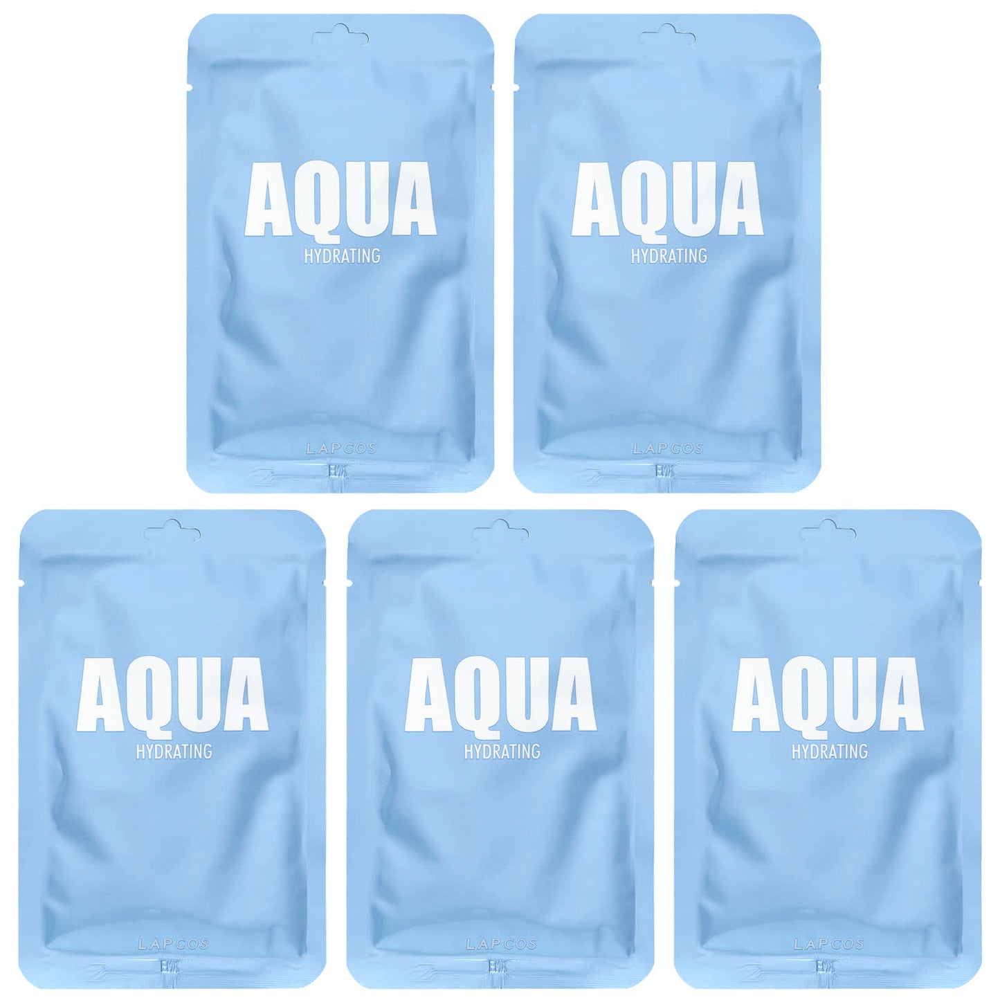 Lapcos-Aqua Beauty Sheet Mask Set-Hydrating-5 Sheets-1.01 fl oz (30 ml) Each