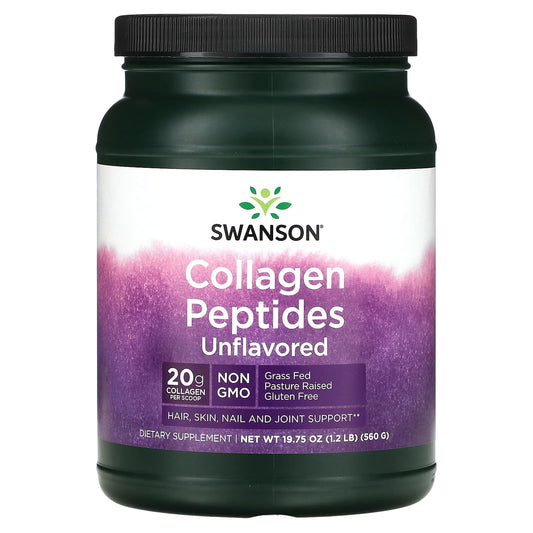 Swanson-Collagen Peptides-Unflavored-20 g -1.2 lb (560 g)