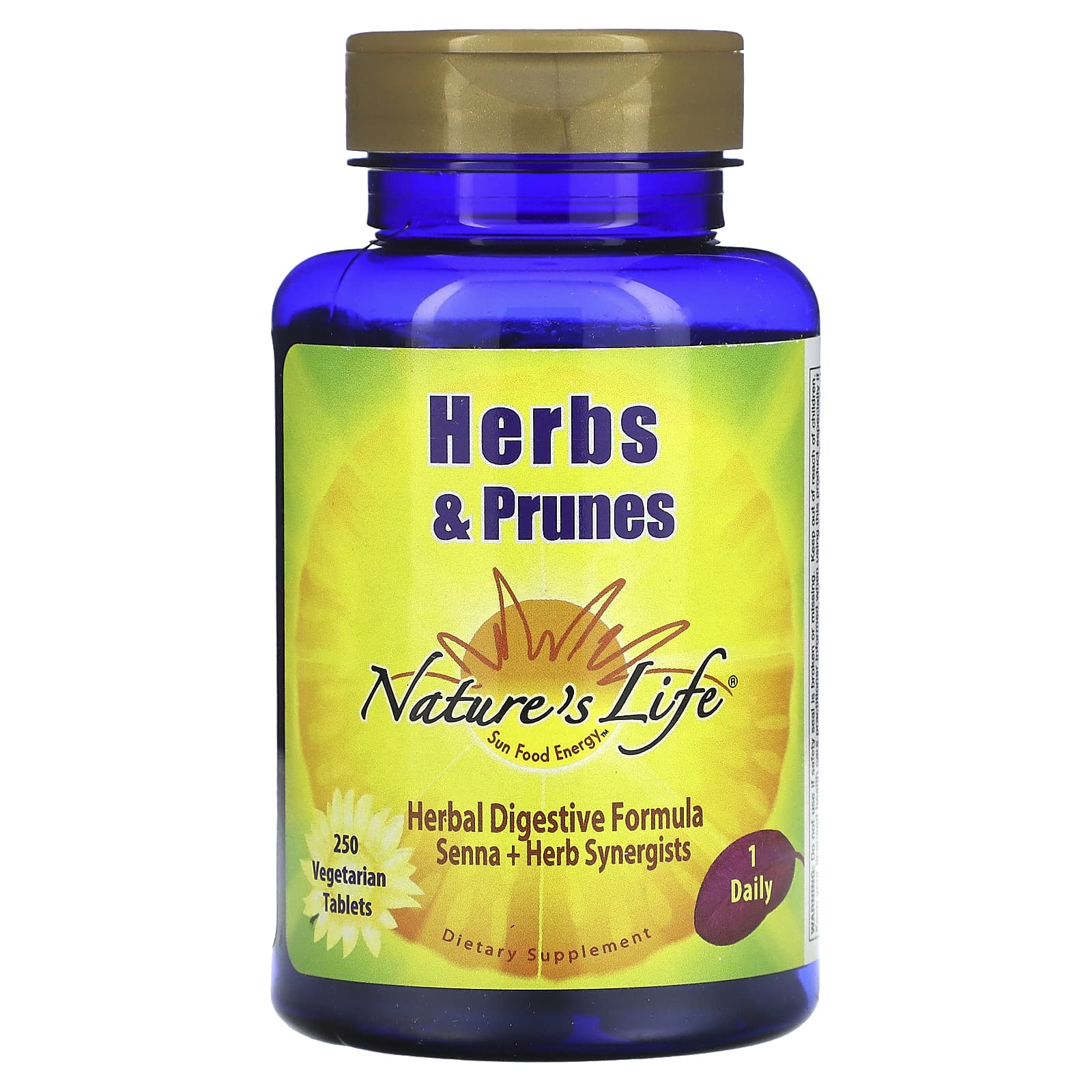 Nature's Life-Herbs & Prunes-250 Vegetarian Tablets