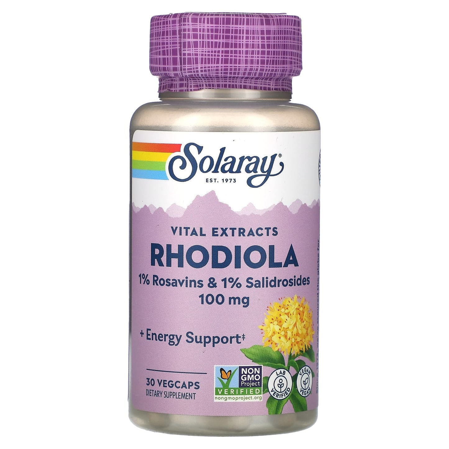 Solaray-Vital Extracts-Rhodiola-100 mg-30 VegCaps