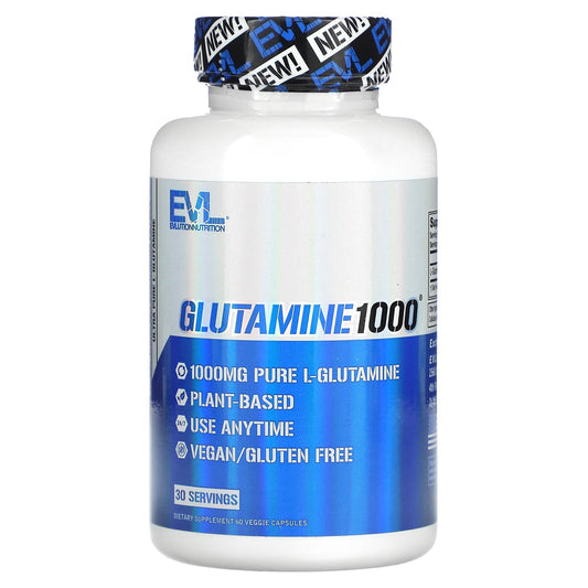 EVLution Nutrition-Glutamine 1000-60 Veggie Capsules