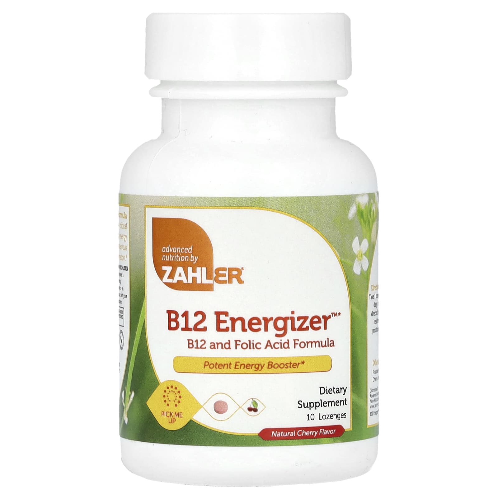 Zahler-B12 Energizer-Natural Cherry-10 Lozenges