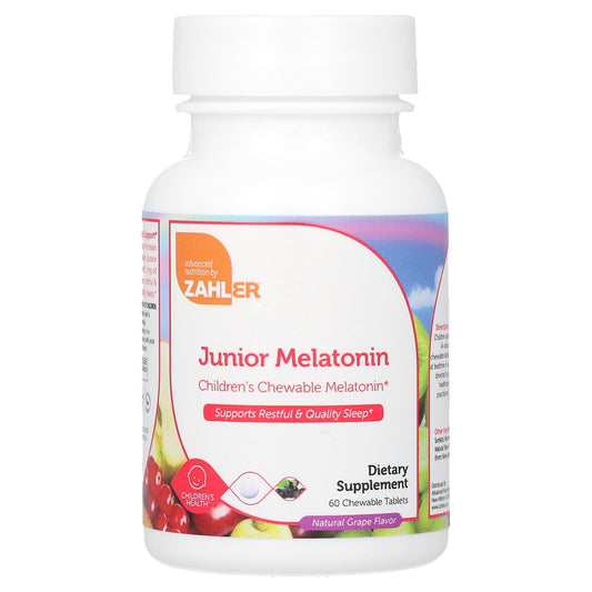 Zahler-Junior Melatonin-Natural Grape-60 Chewable Tablets