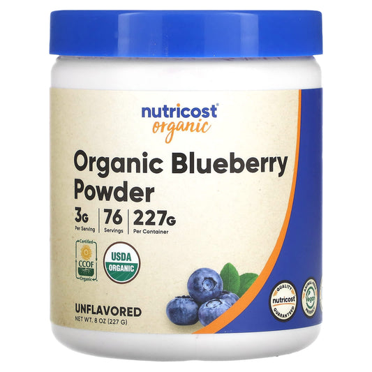 Nutricost-Organic Blueberry Powder-Unflavored-8 oz (227 g)