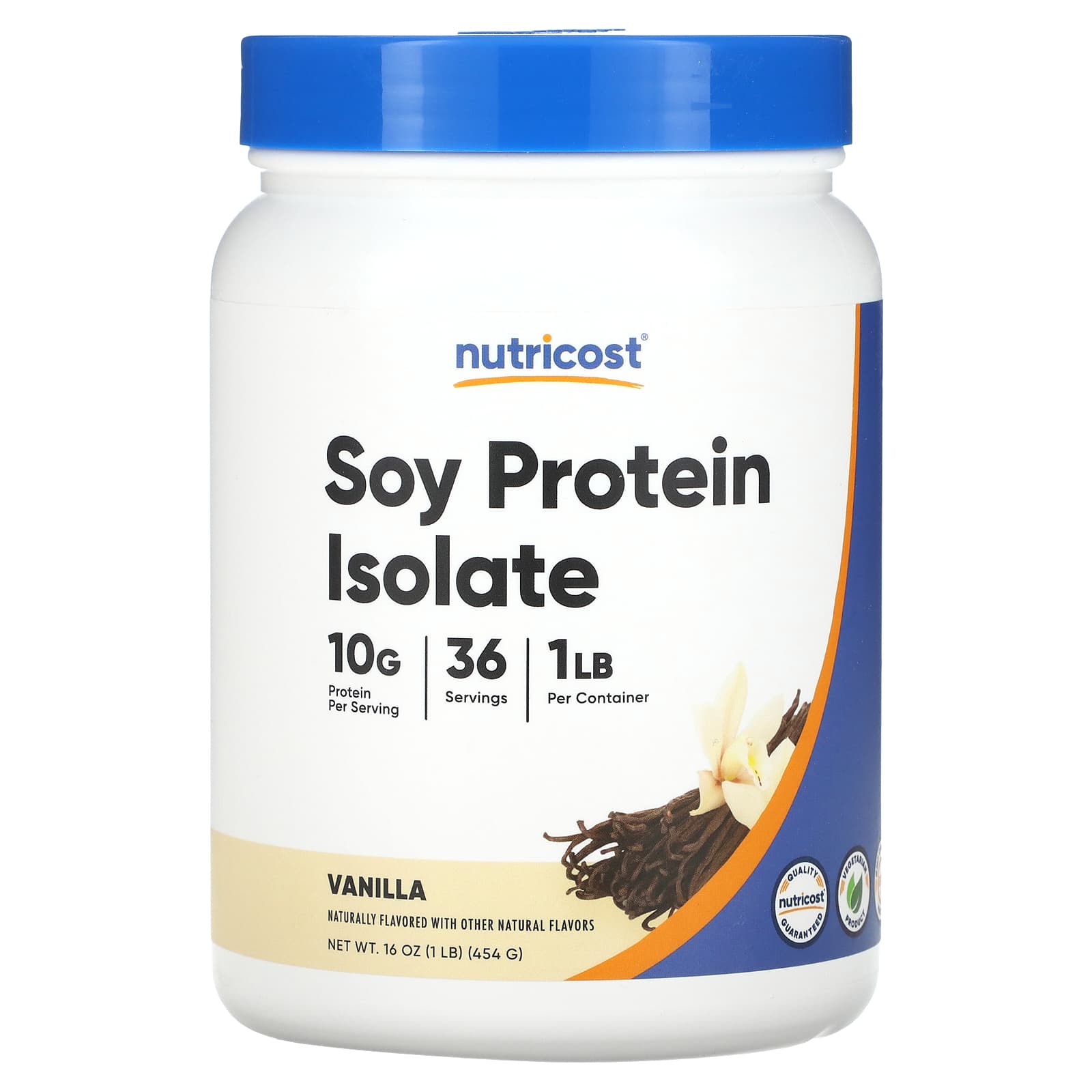 Nutricost-Soy Protein Isolate-Vanilla-1 lb (454 g)