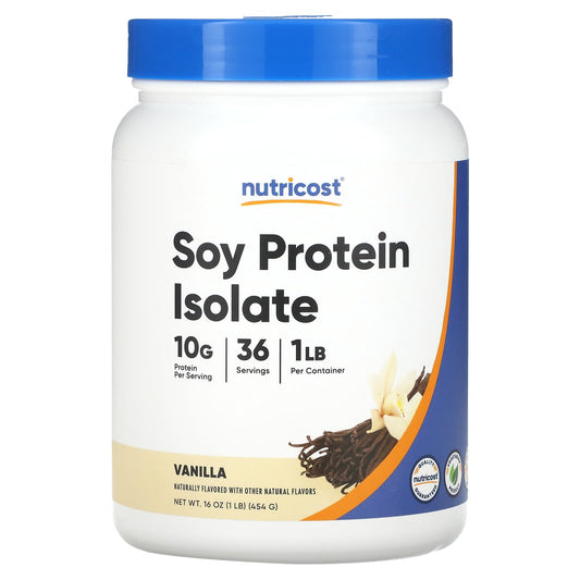 Nutricost-Soy Protein Isolate-Vanilla-1 lb (454 g)