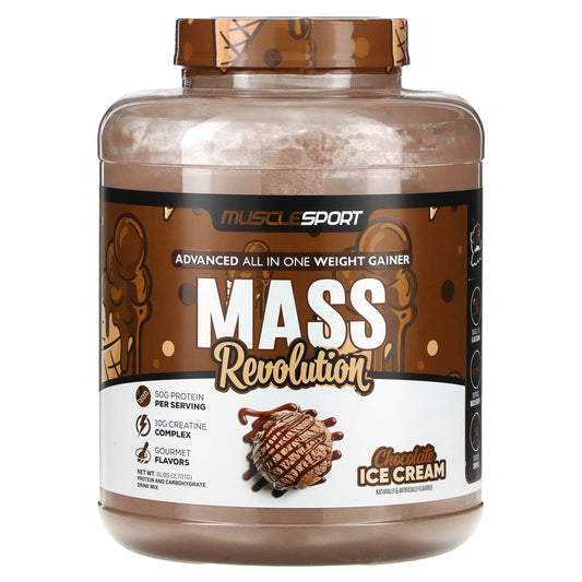 MuscleSport-Mass-Revolution-Chocolate Ice Cream-6 lbs (2,721 g)