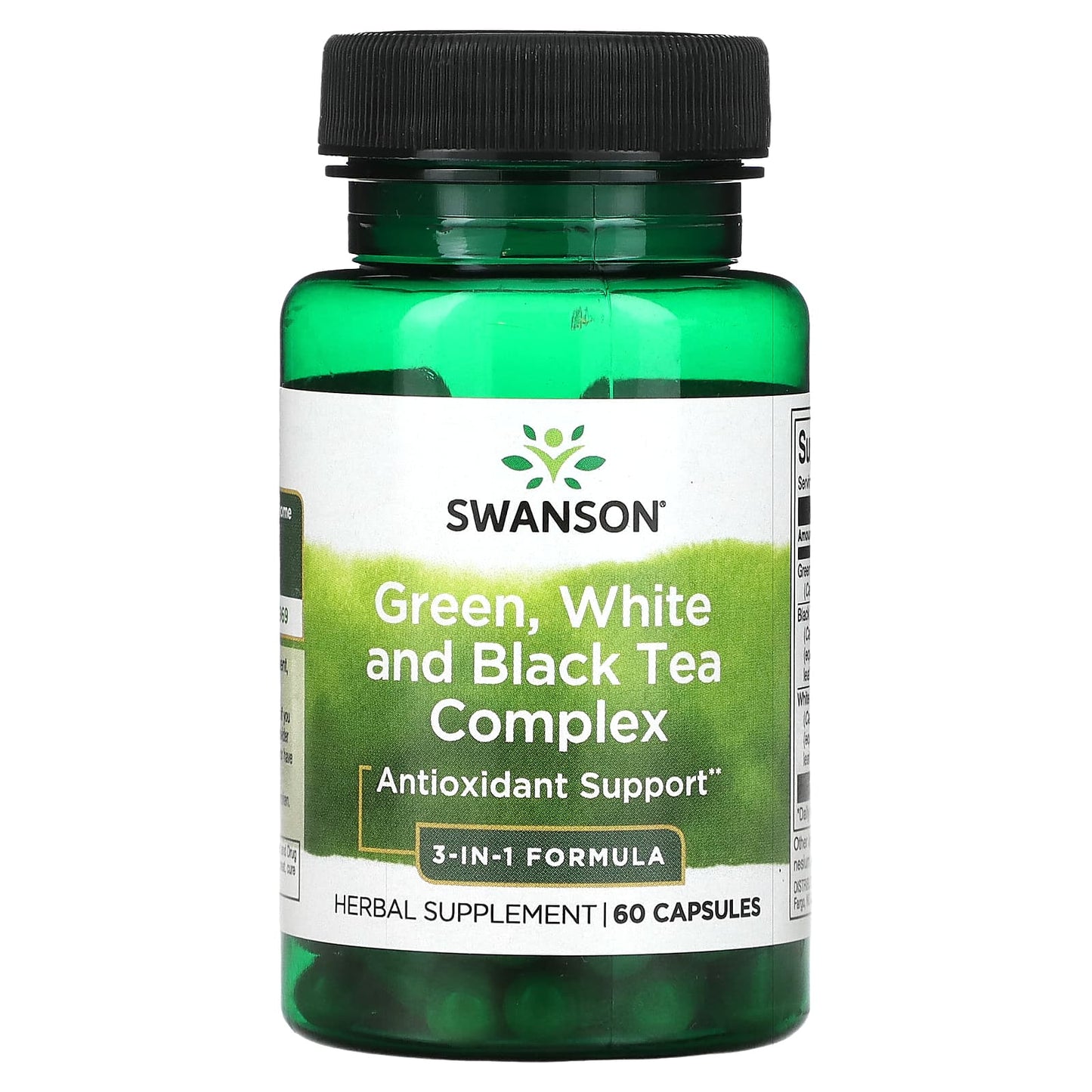 Swanson-Green-White and Black Tea Complex-60 Capsules