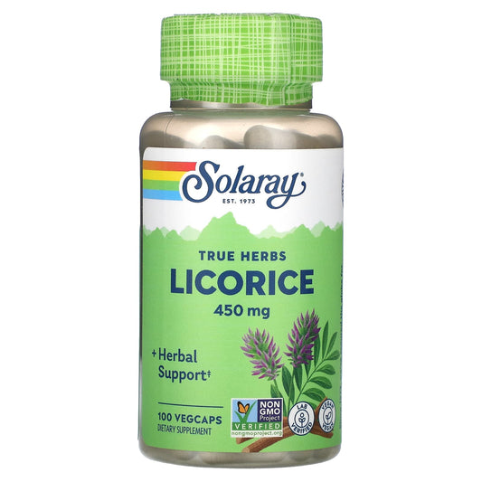 Solaray-True Herbs-Licorice-450 mg-100 VegCaps