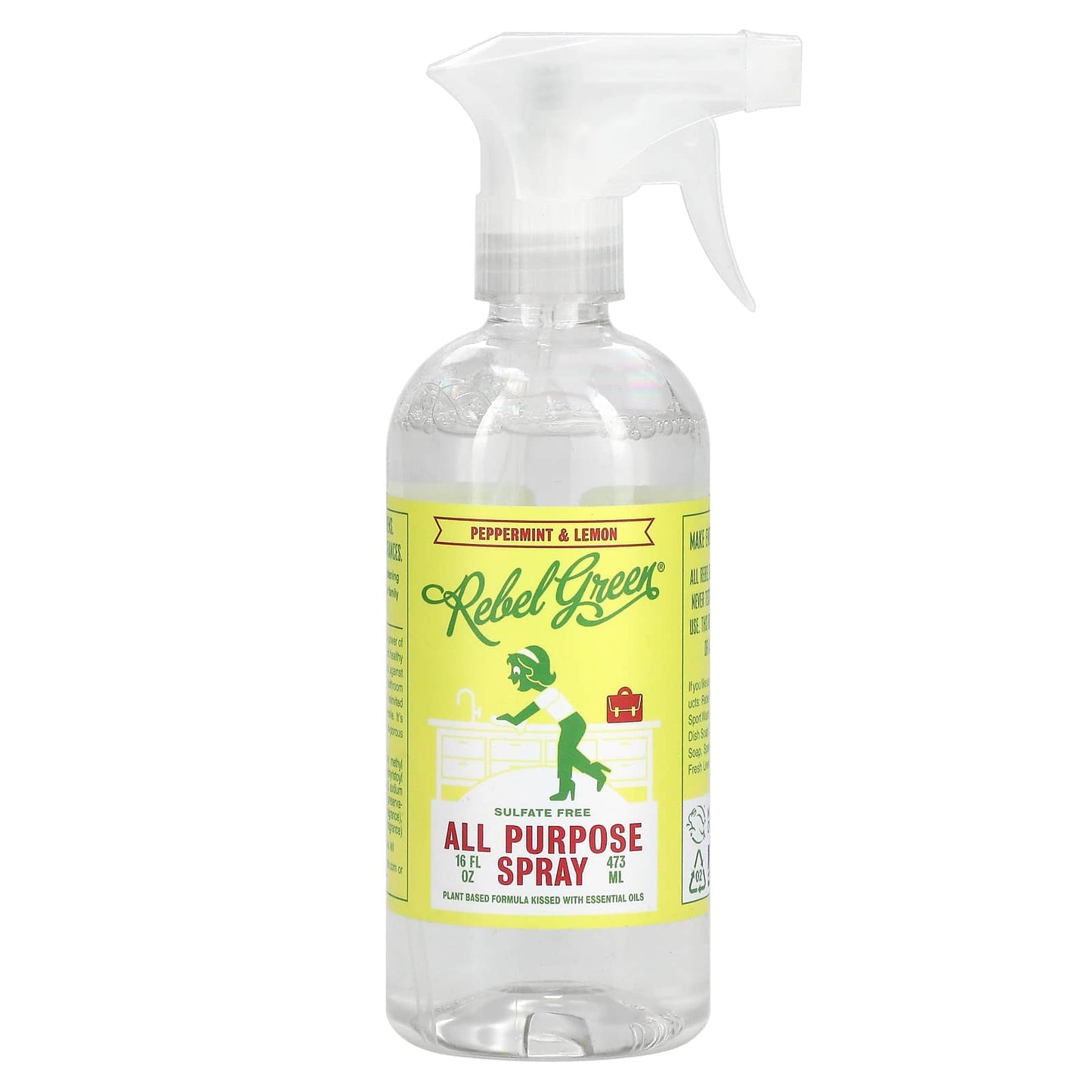 Rebel Green-All Purpose Spray-Peppermint & Lemon-16 fl oz (473 ml)