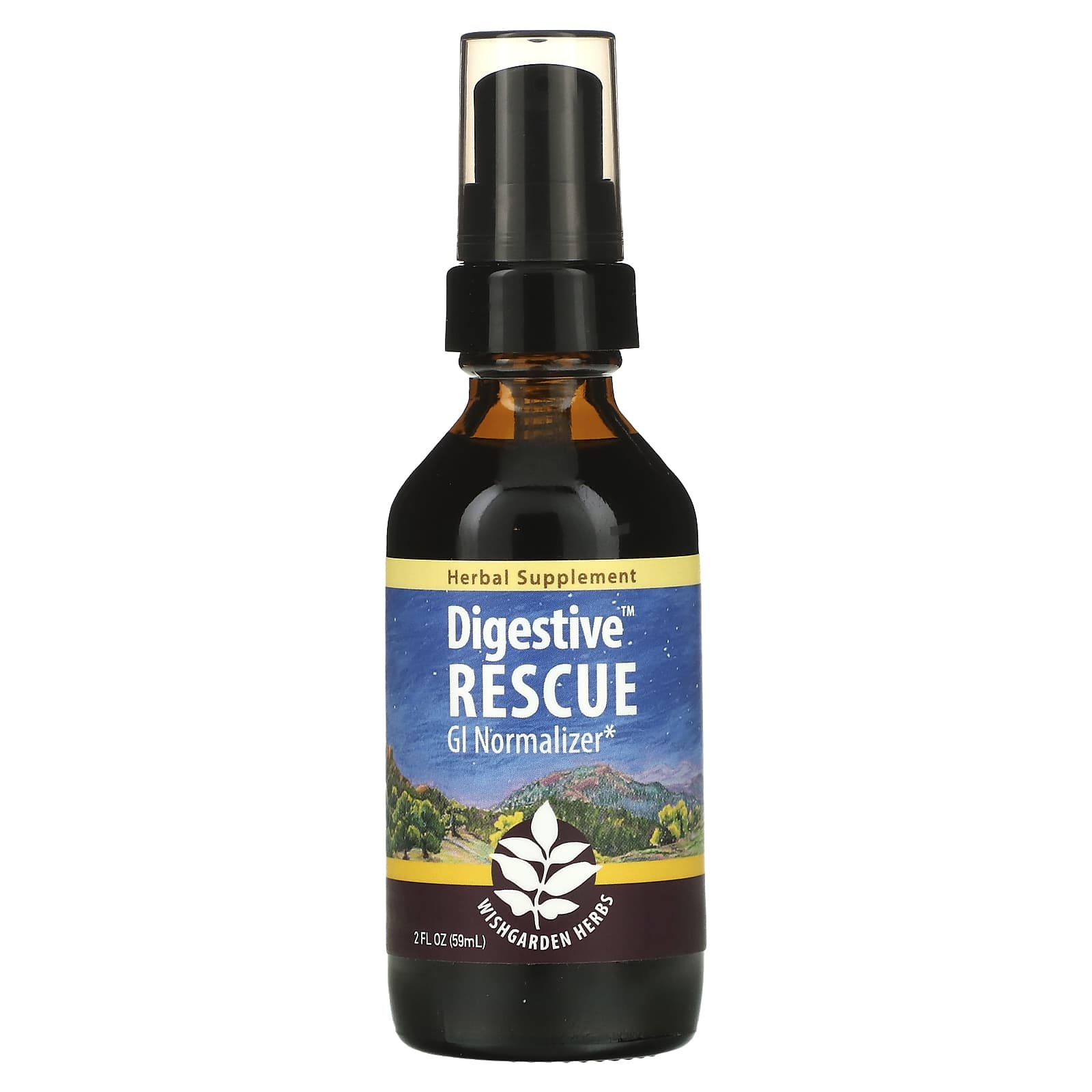 WishGarden Herbs-Digestive Rescue-2 fl oz (59 ml)