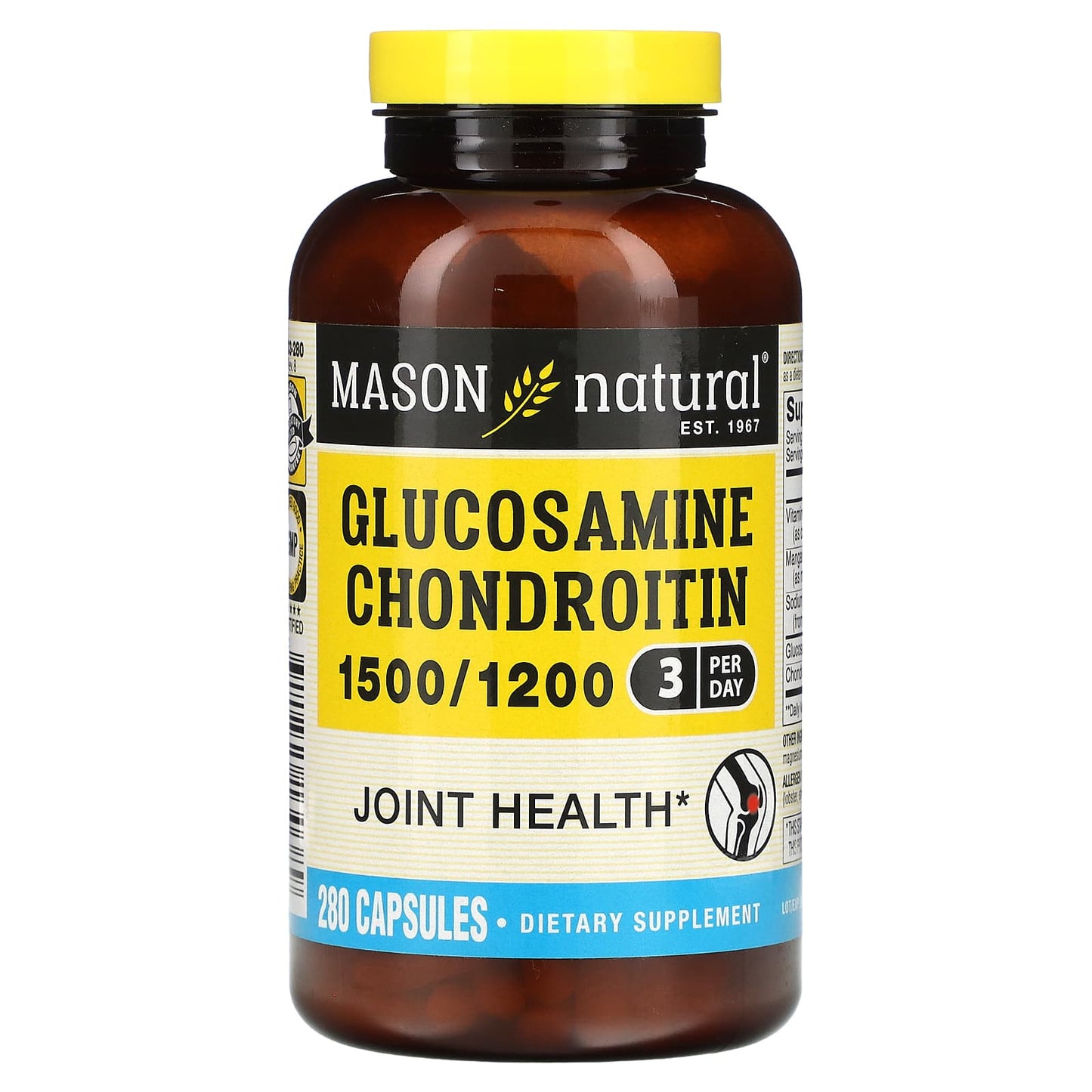 Mason Natural-Glucosamine Chondroitin-280 Capsules