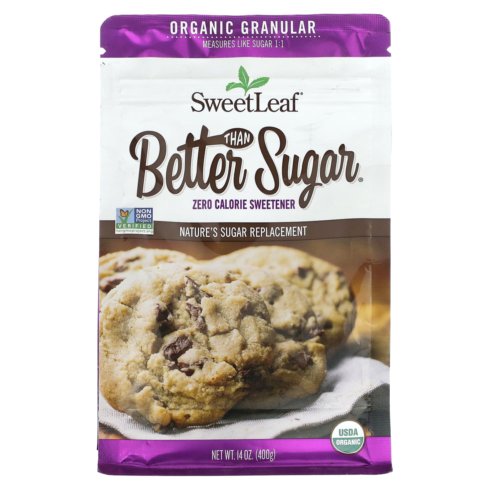 Wisdom Natural-SweetLeaf-Better Than Sugar Organic Granular-14 oz (400 g)