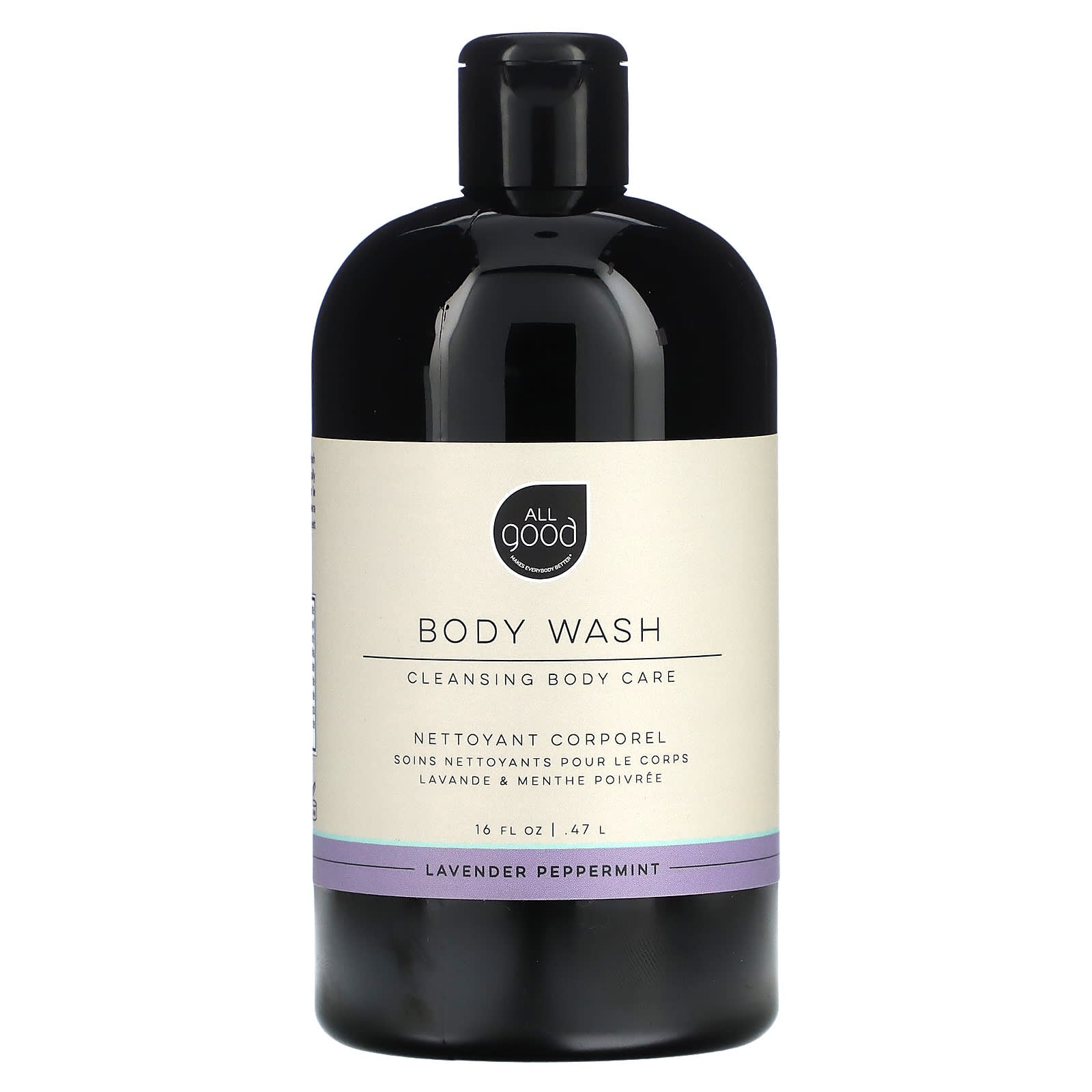 All Good Products-Body Wash-Lavender Peppermint-16 fl oz (0.47 L)