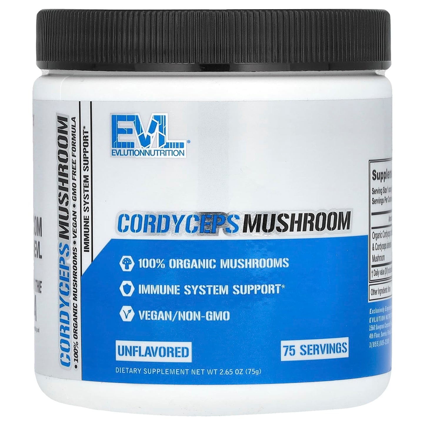 EVLution Nutrition-Cordyceps Mushroom-Unflavored-2.65 oz (75 g)