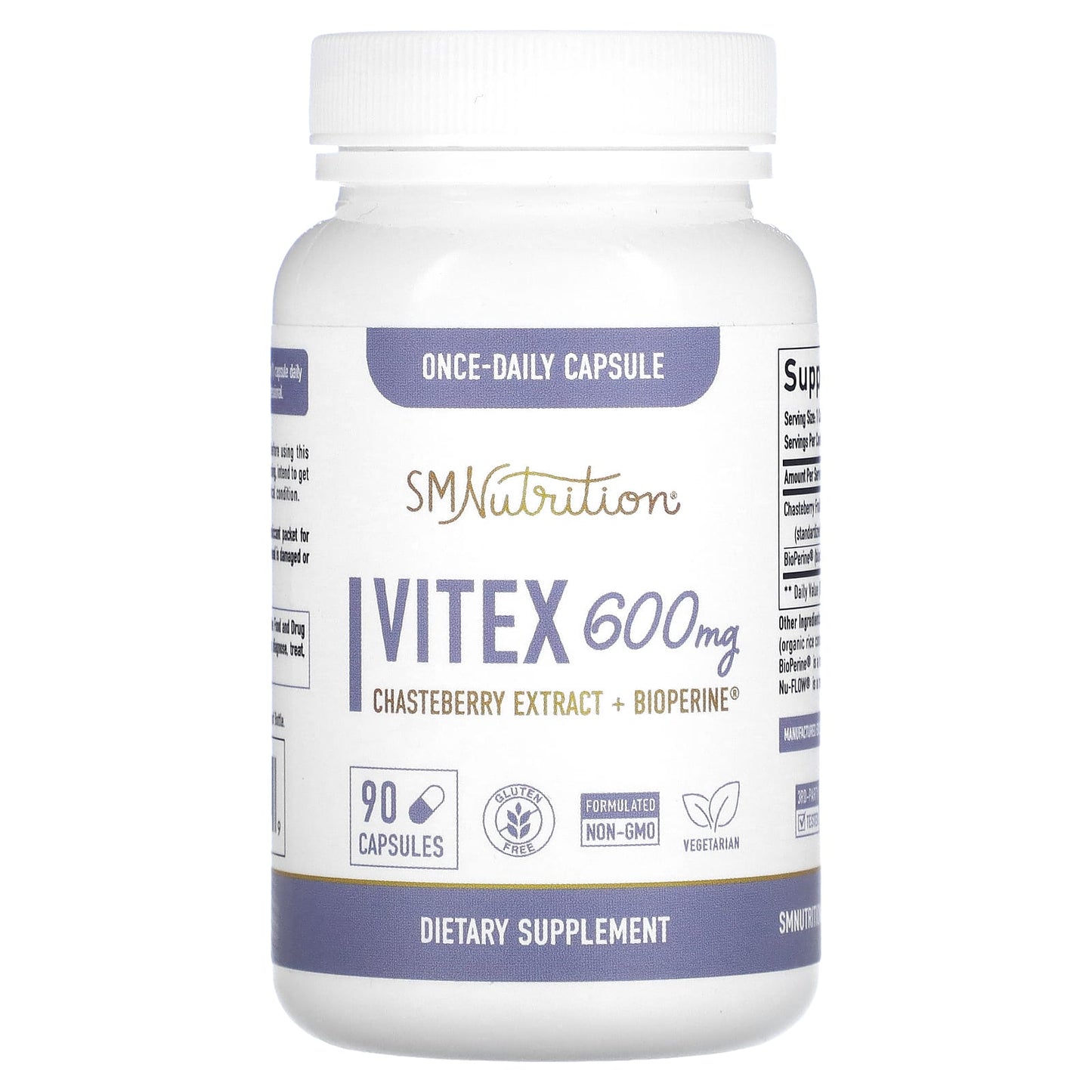 SMNutrition-Vitex-600 mg-90 Capsules