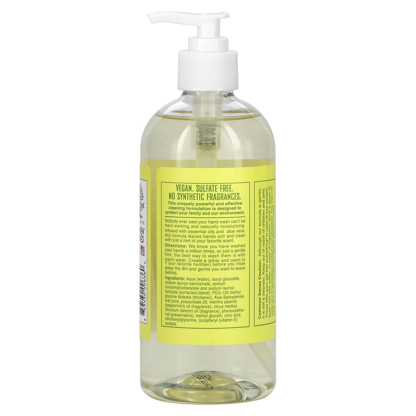 Rebel Green, Fresh & Clean Hand Soap, Peppermint & Lemon, 16.9 fl oz (500 ml)