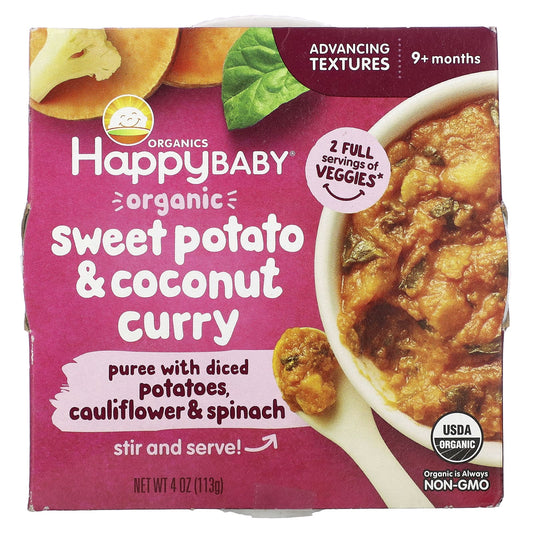 Happy Family Organics-Happy Baby-Organic Sweet Potato & Coconut Curry-9+ Months-4 oz (113 g)