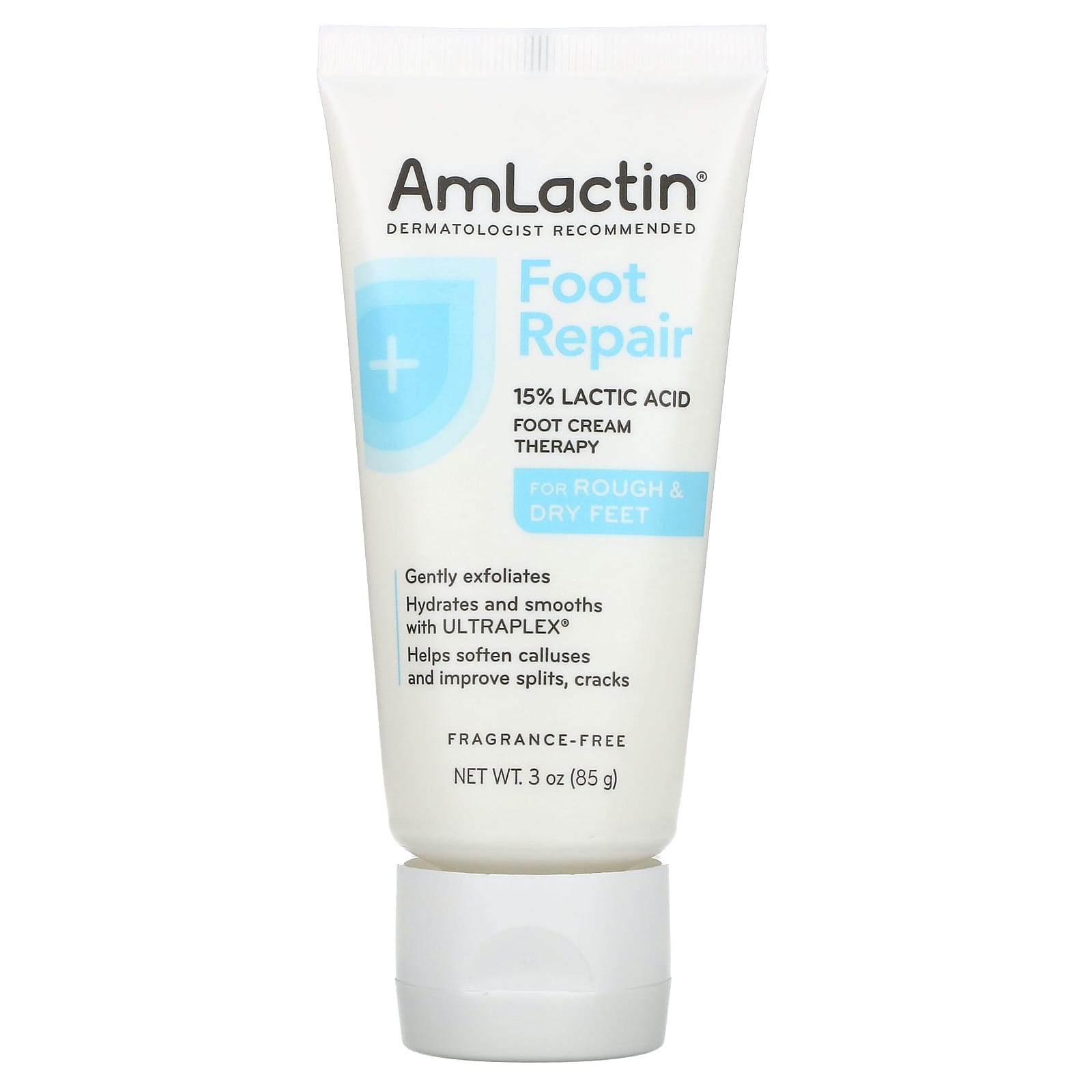 AmLactin-Foot Repair-For Rough & Dry Feet-Fragrance-Free-3 oz (85 g)