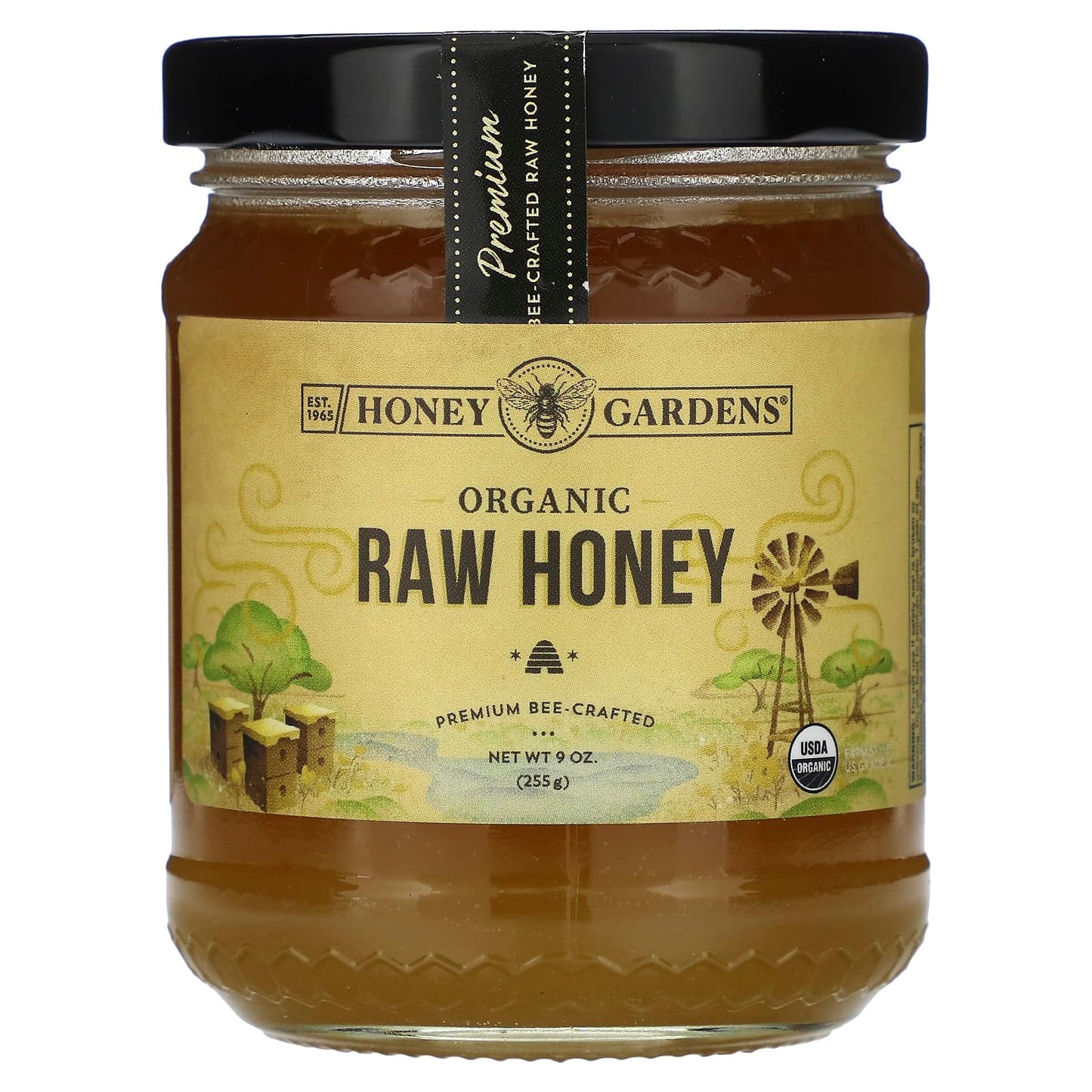 Honey Gardens-Organic Raw Honey-9 oz (255 g)