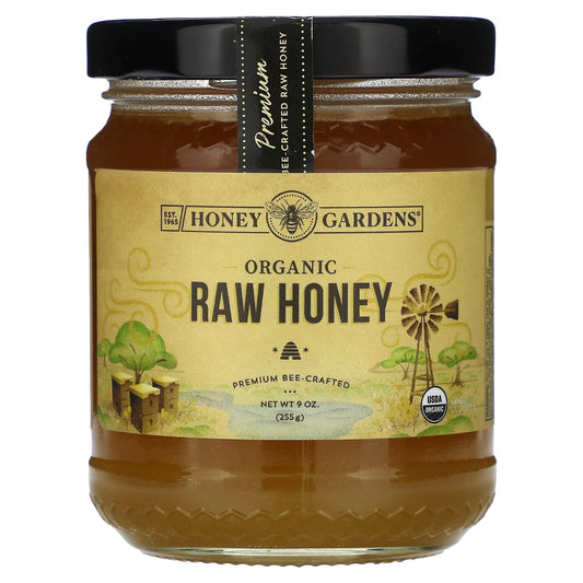 Honey Gardens-Organic Raw Honey-9 oz (255 g)