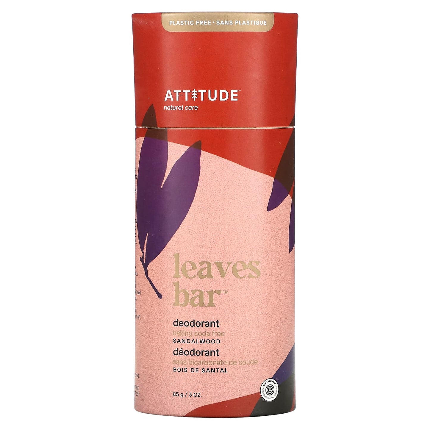 ATTITUDE-Leaves Bar Deodorant-Sandalwood-3 oz (85 g)