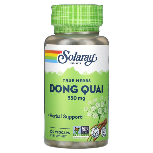 Solaray-True Herbs-Dong Quai-550 mg-100 VegCaps