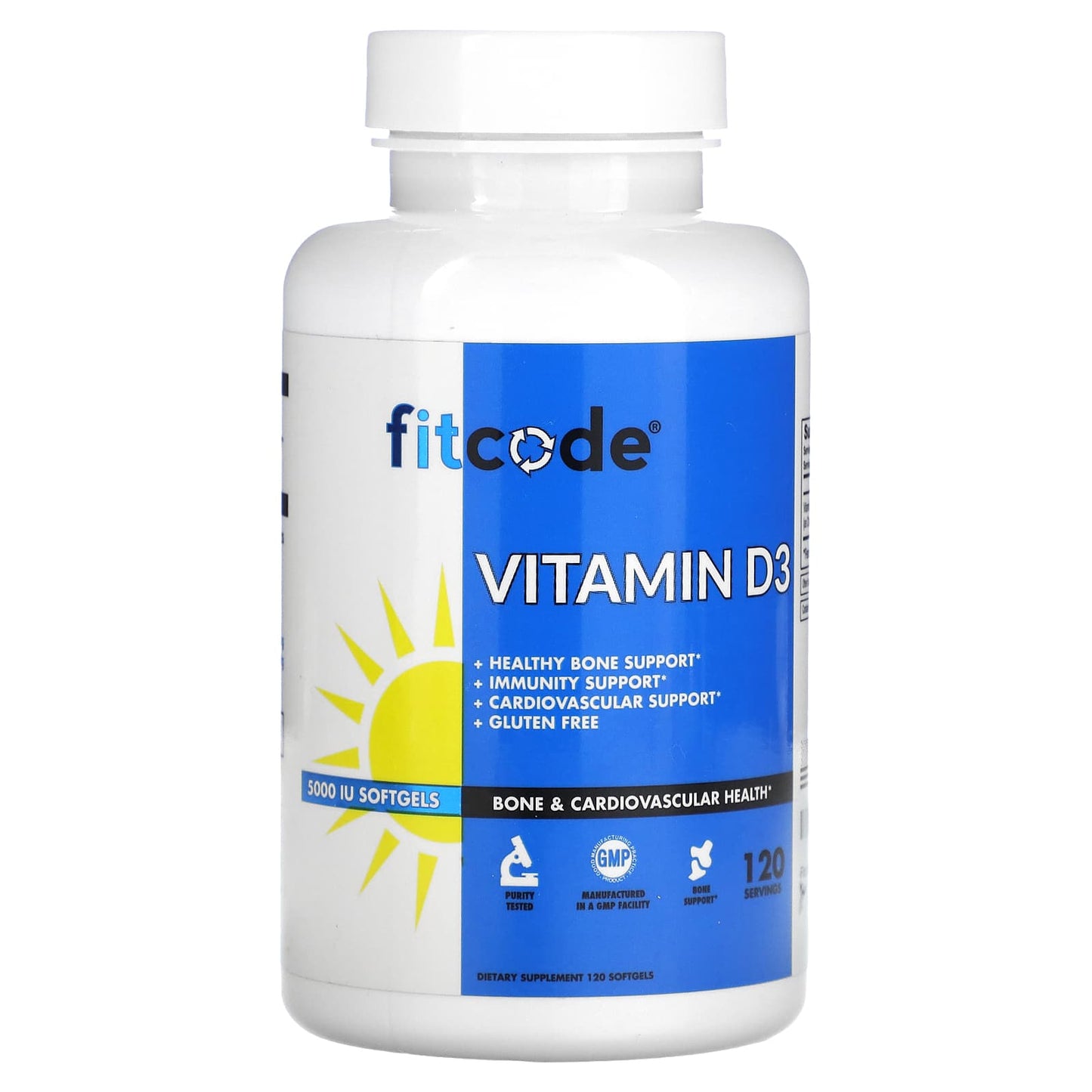 fitcode-Vitamin D3-5,000 IU-120 Softgels