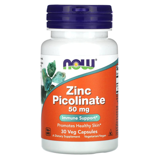 NOW Foods-Zinc Picolinate-50 mg-30 Veg Capsules