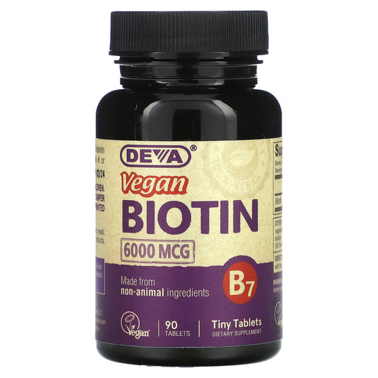 Deva-Vegan Biotin-6,000 mcg -90 Tablets