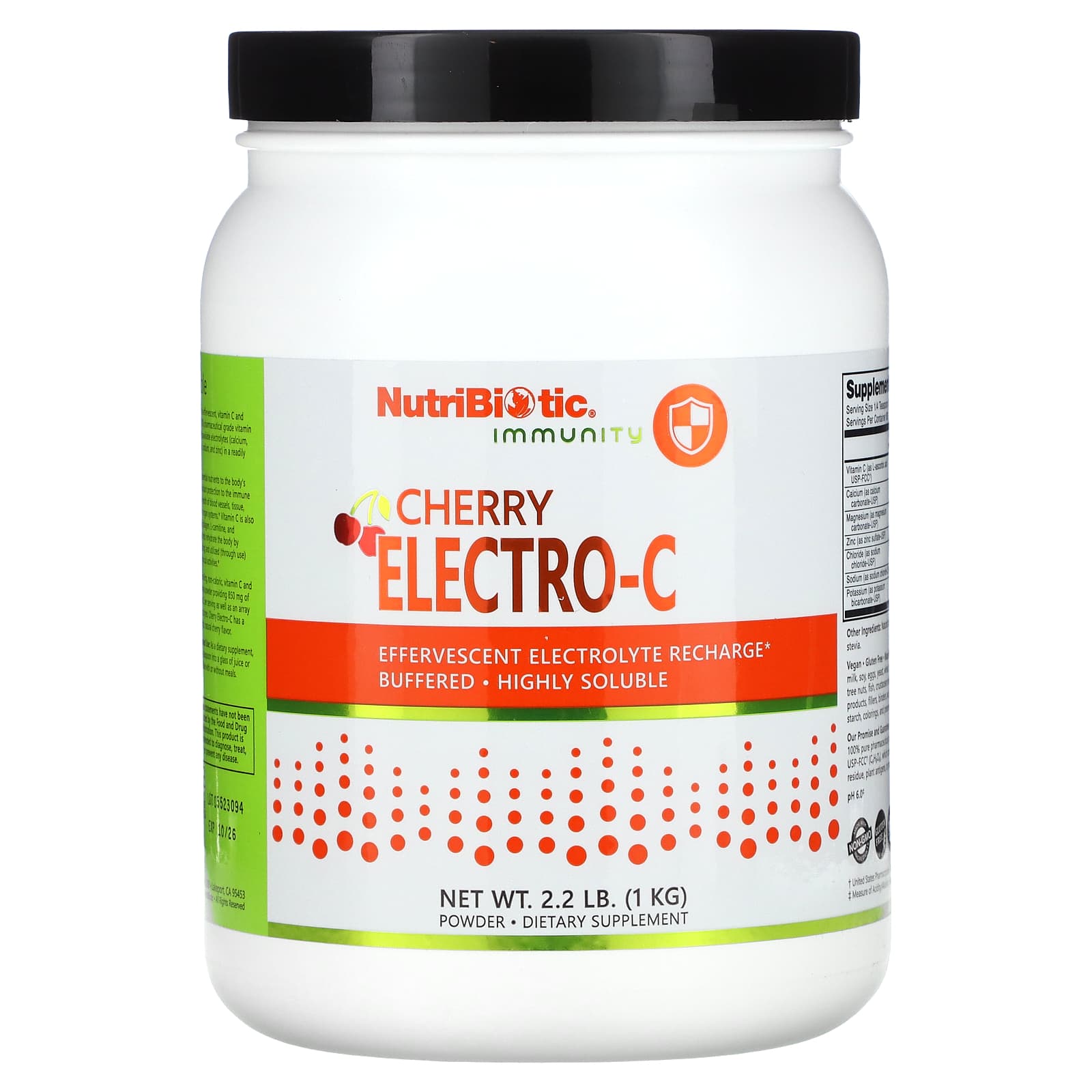 NutriBiotic-Immunity-Cherry Electro-C-2.2 lbs (1 kg)