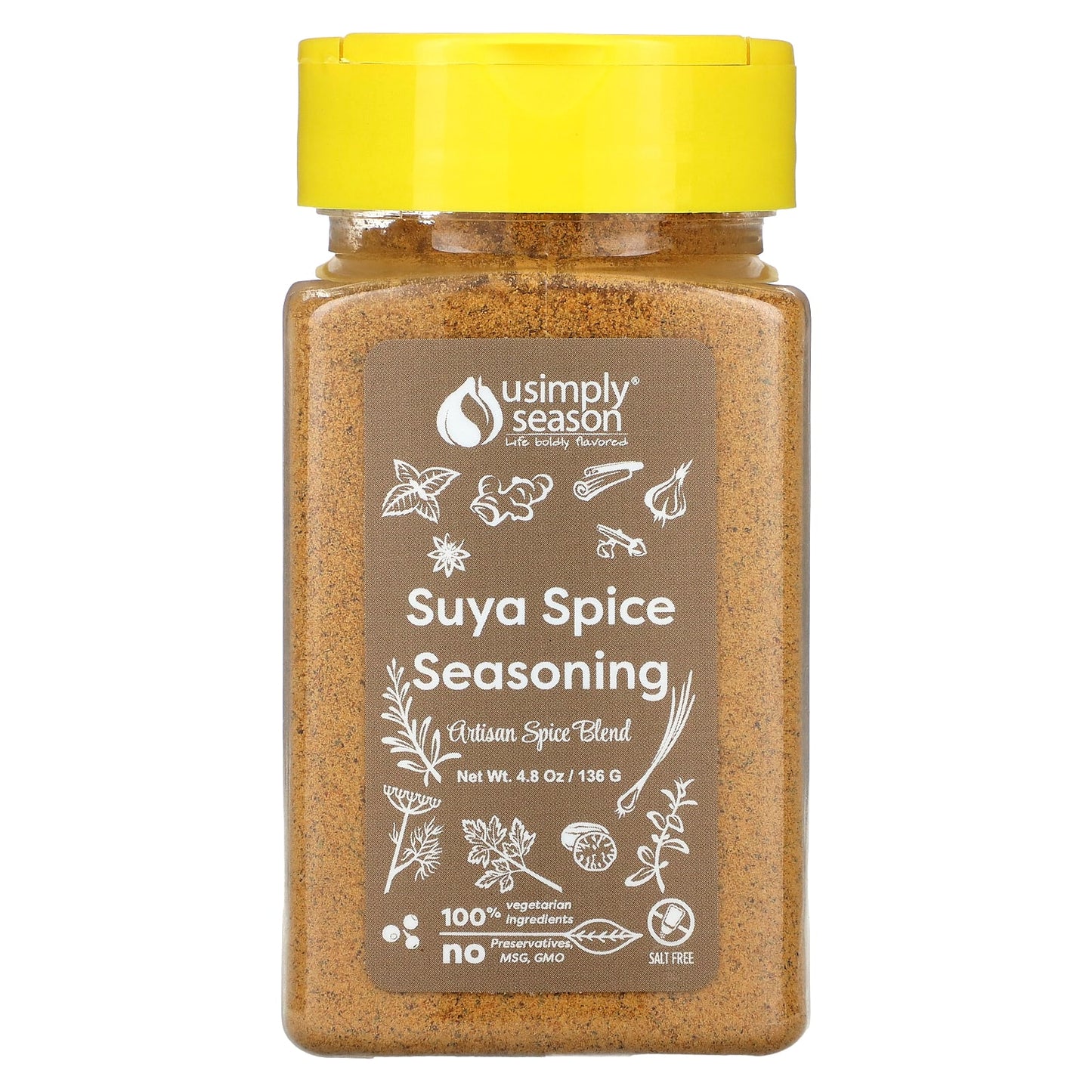 USimplySeason-Suya Spice Seasoning-4.8 oz (136 g)