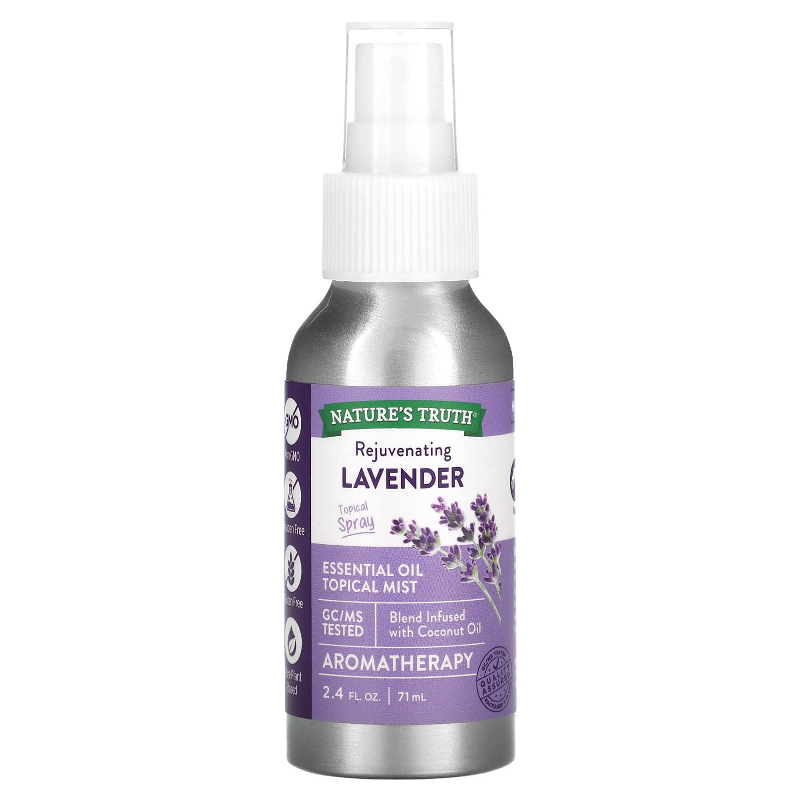 Nature's Truth-Essential Oil Topical Mist-Rejuvenating Lavender-2.4 fl oz (71 ml)