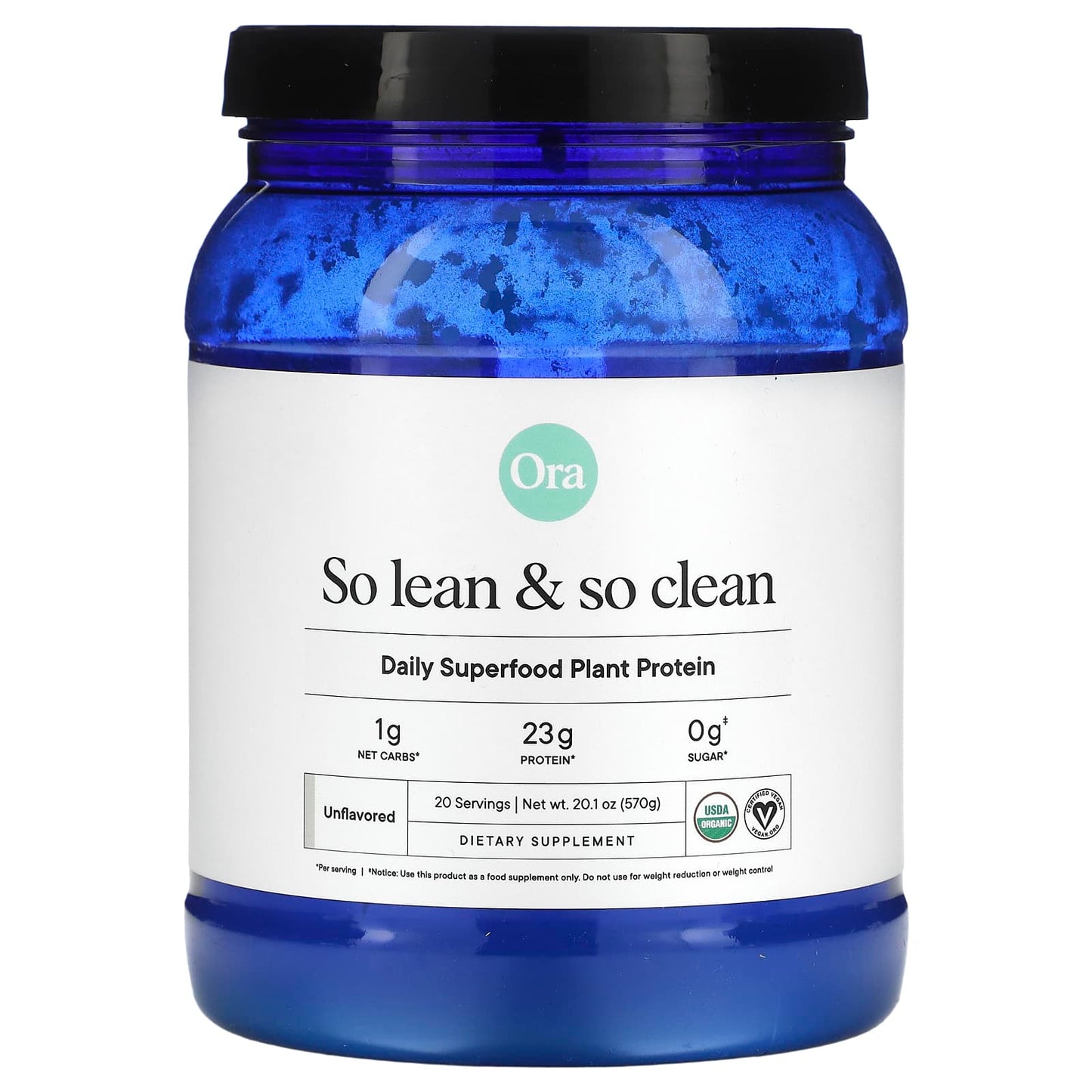 Ora-So Lean & So Clean-Daily Superfood Plant Protein-Unflavored-20.1 oz (570 g)