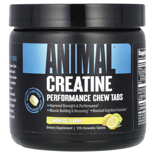 Animal-Creatine Performance Chew Tabs-Lemon Ice-120 Chewable Tablets